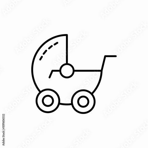 baby stroller icon sign vector
