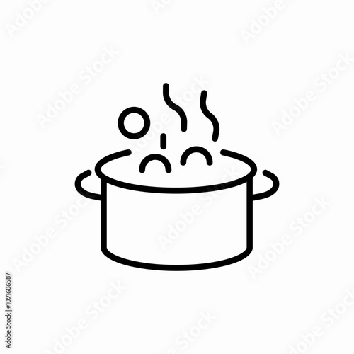 boiling pot icon sign vector