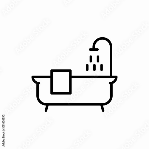 bath bathroom icon sign vector