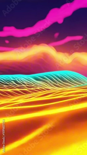 vertical 9:16 lofi VHS retro 1980's music visualizer warm analog vibes