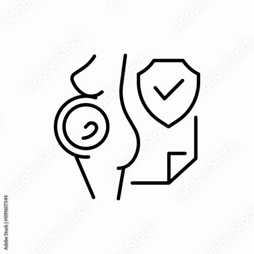 pregnant healty safety check icon sign vector