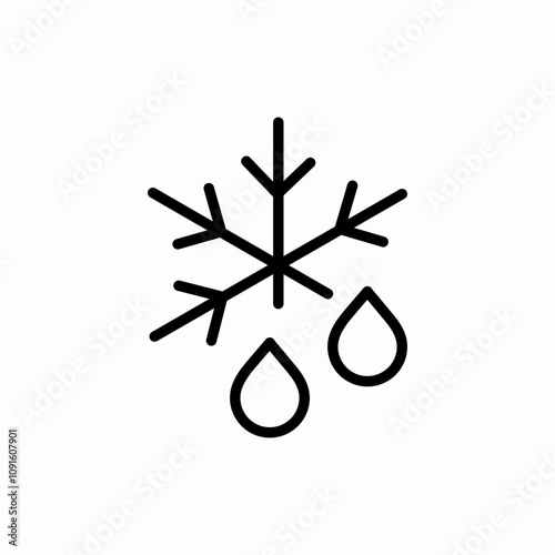 water snow icon sign vector