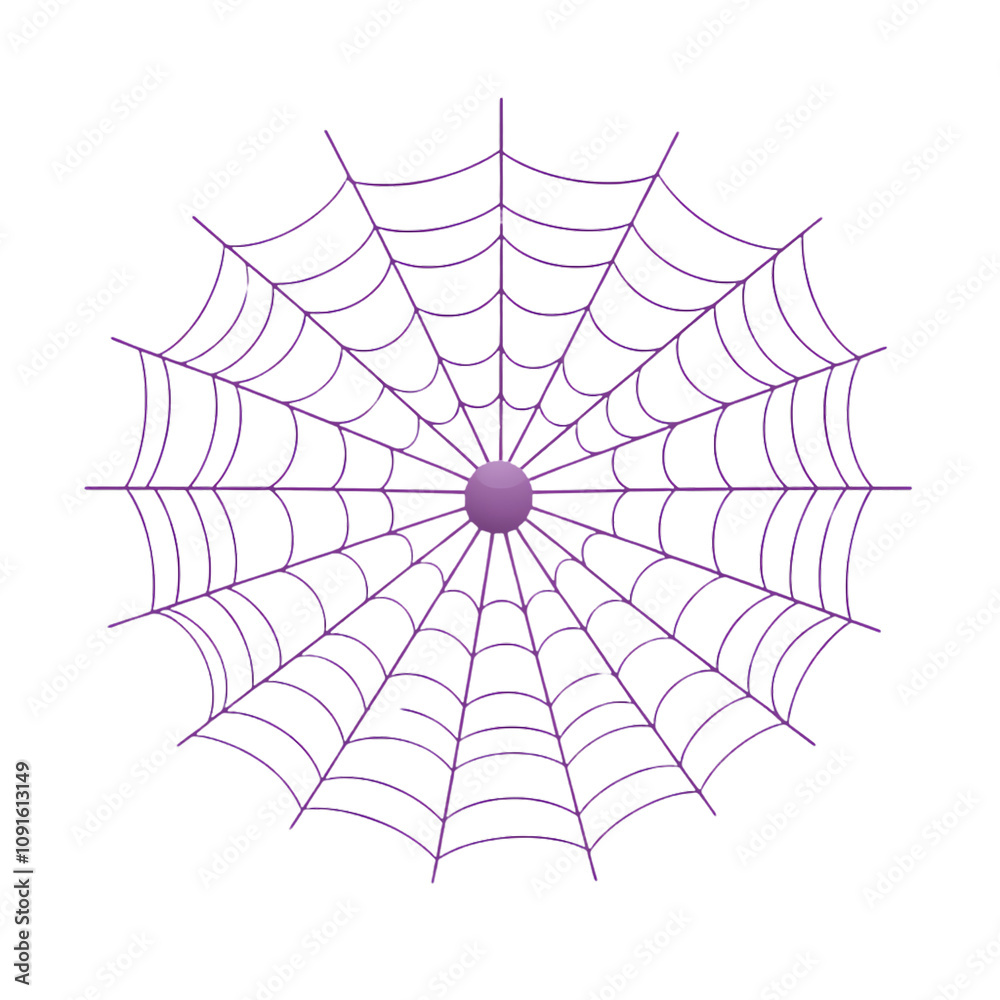 Obraz premium A vibrant purple spider web design, perfect for artistic projects or Halloween themes, capturing the intricacies of nature's creations. transparent background