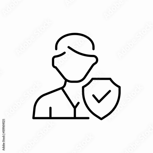 human security check icon sign vector