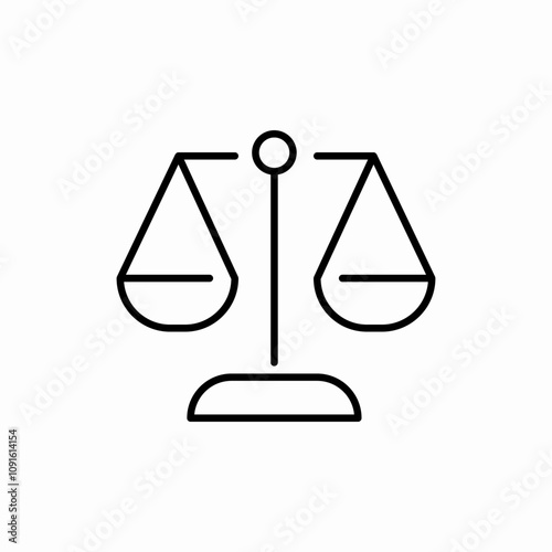 law scale icon sign vector