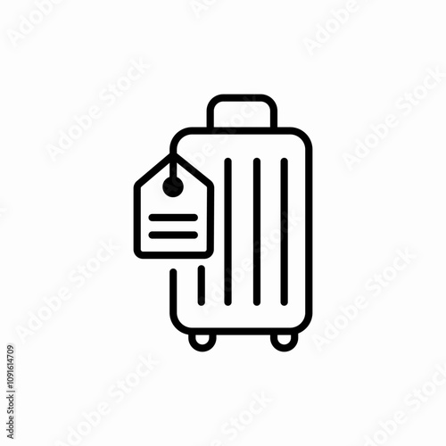 travel luggage icon sign vector