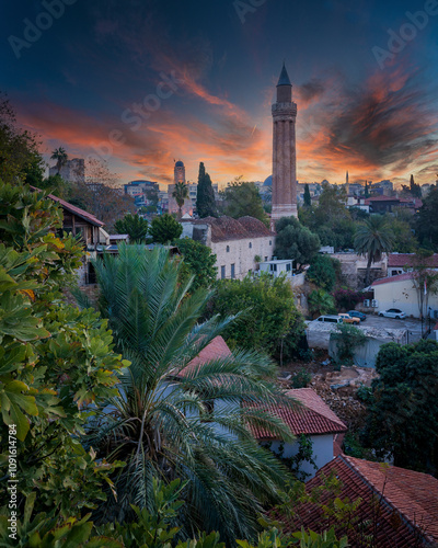 The old Town view in Antalya City of Turkey