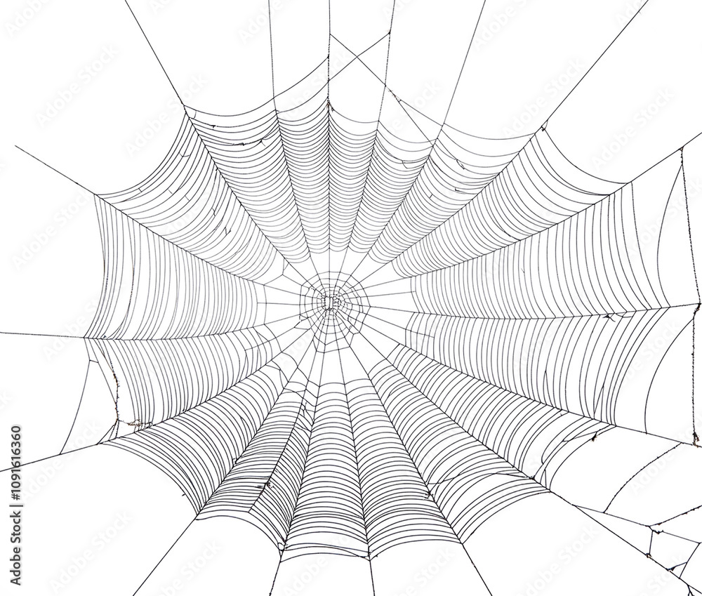 Obraz premium spider web net isolated on white background