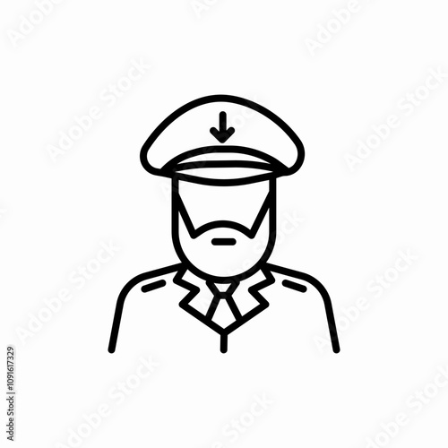 captain ship worker icon sign vector