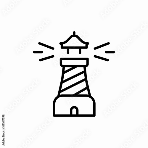 light house icon sign vector