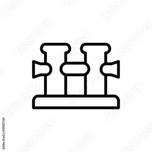 mooring bollard icon sign vector