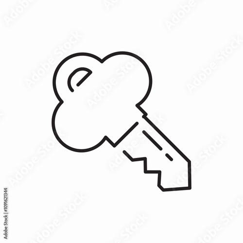 key for car icon sign vector