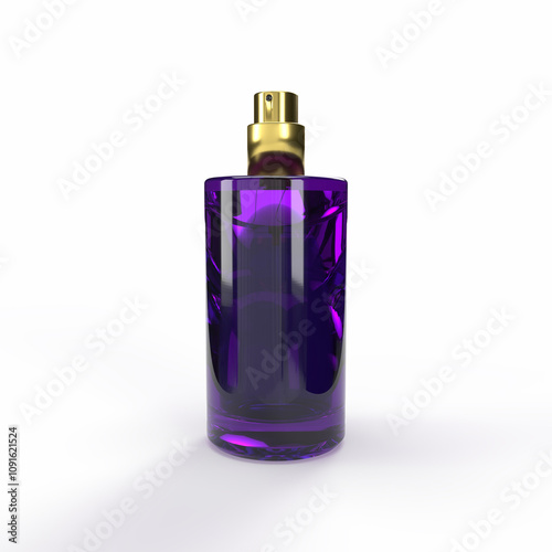bottle of perfume isolated. 3D rendering