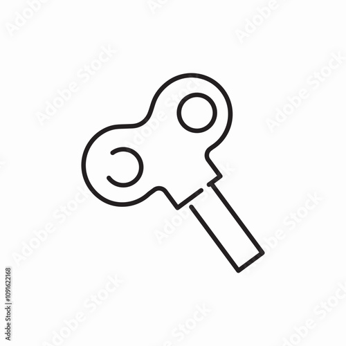 wind up key icon sign vector