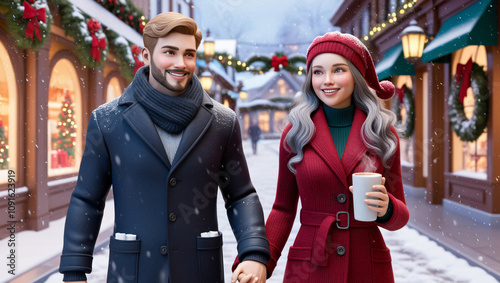 couple in winter