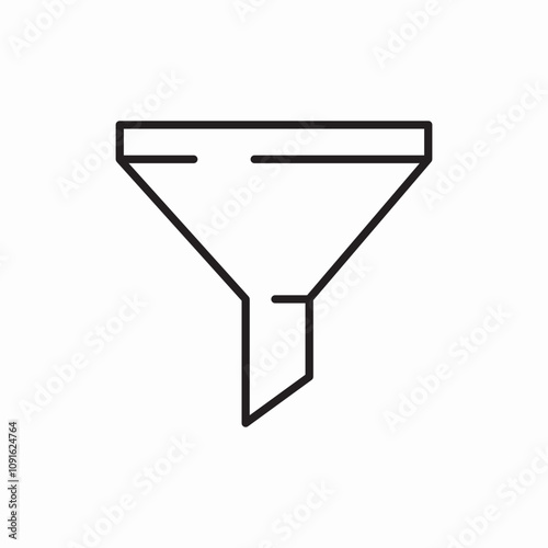 funnel filtr icon sign vector