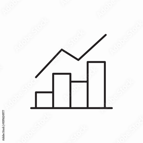 growth statistic financial icon sign vector