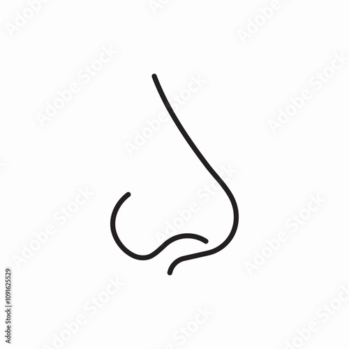 nose face organ icon sign vector