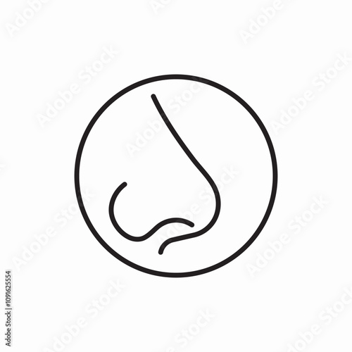 nose organ icon sign vector