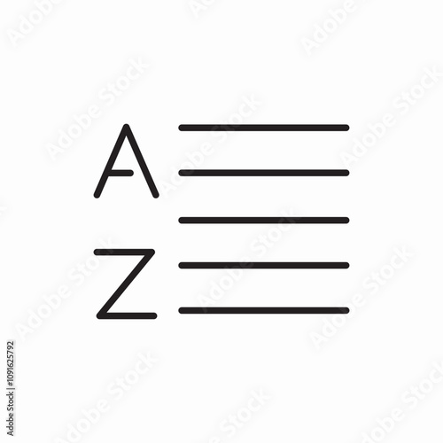 sort alphabet icon sign vector