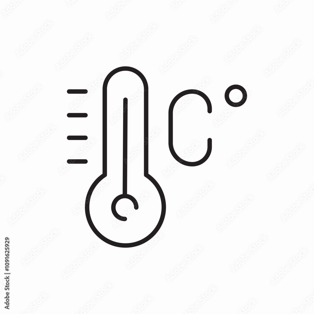 thermometer celsius icon sign vector thermometer celsius icon sign vector