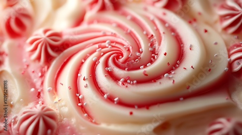 Swirled Cream Frosting With Red Sprinkles A Delicious Treat