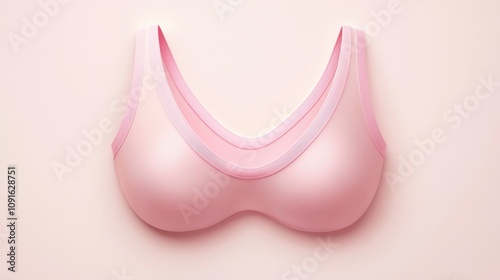 Pink Sports Bra Comfortable Underwear Women s Apparel 3D Render photo