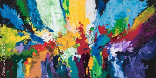 Explosive Symphony of Colors in Abstract Expressionism background