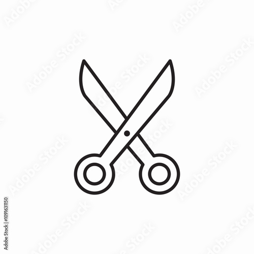 tailor scissors icon sign vector