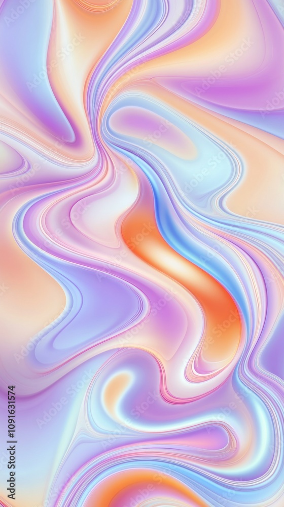 Obraz premium Colorful Abstract Swirl Pattern with Soft Pastels and Fluid Curves
