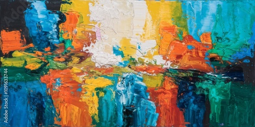 Explosive Symphony of Colors in Abstract Expressionism background
