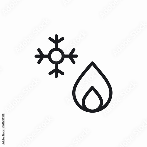 cool hot temperature icon sign vector