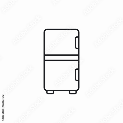 fridge kitchen icon sign vector