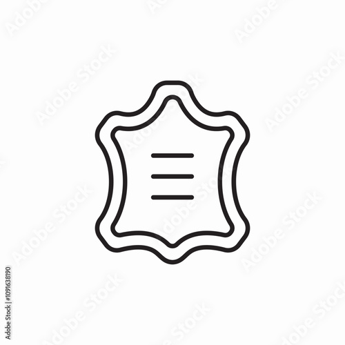 leather piece icon sign vector