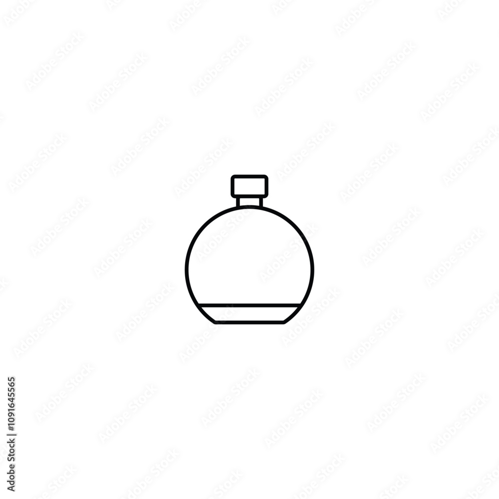Obraz premium Black Striped Bottle Icon Design