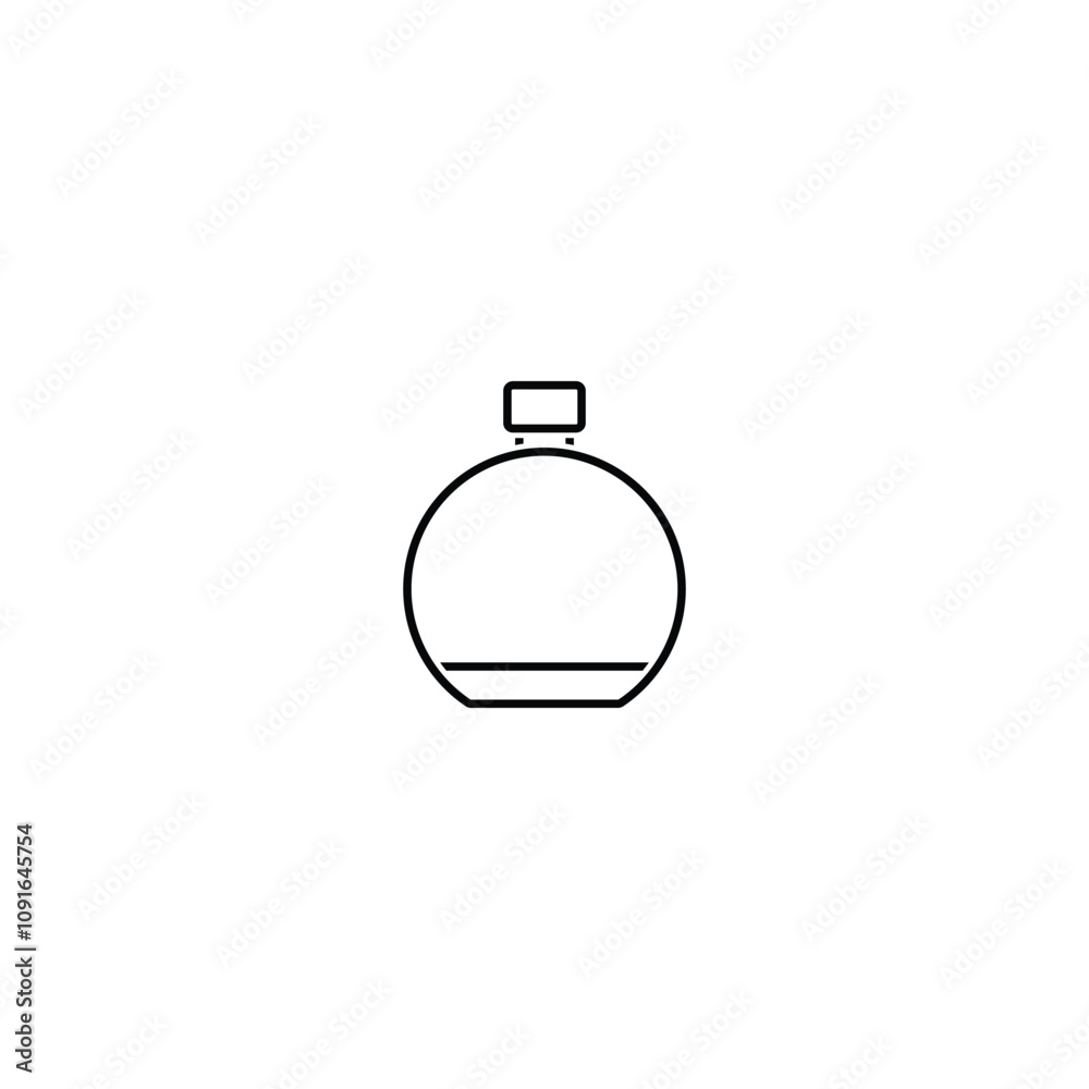 Obraz premium Black Striped Bottle Icon Design