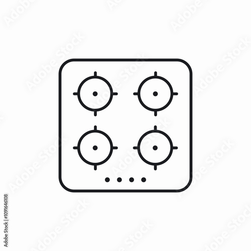 gas stove icon sign vector