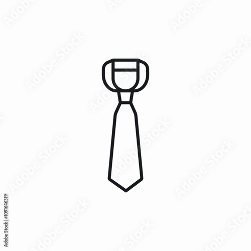 suit tie icon sign vector