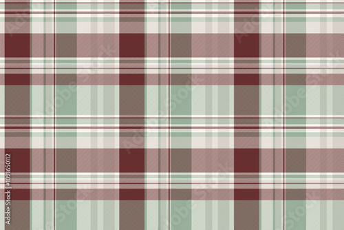 Occupation tartan vector plaid, website fabric background seamless. Silky textile texture check pattern in pastel and red colors.