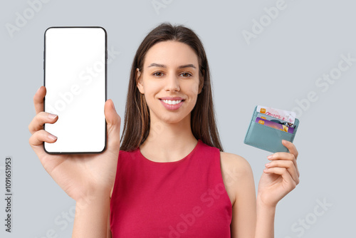 Beautiful young woman with ...