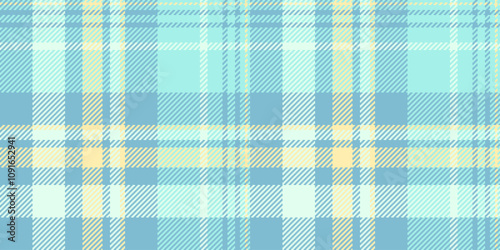 Comfort textile texture seamless, rag plaid pattern check. Popular background tartan fabric vector in cyan and teal colors.