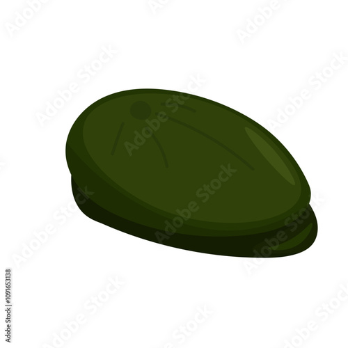 Green kepi on a white background. Vector illustration