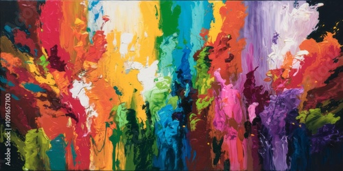 Explosive Symphony of Colors in Abstract Expressionism background