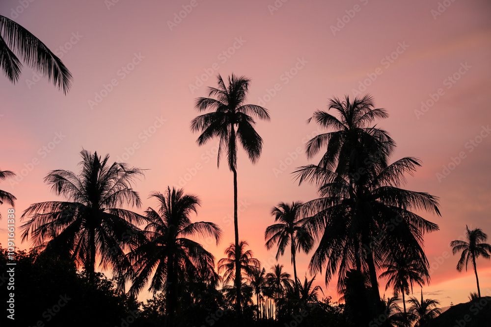 Fototapeta premium Beautiful sunset on Negros beach, Philippines