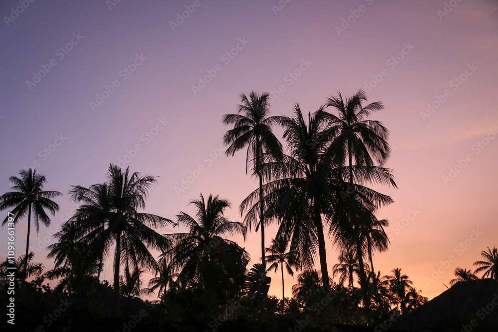 Obraz premium Beautiful sunset on Negros beach, Philippines