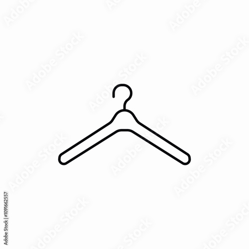 wardrobe hanger icon sign vector