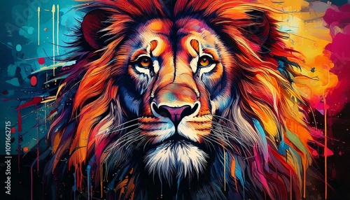 Roar of Colors – Graffiti Majesty of the Lion King photo