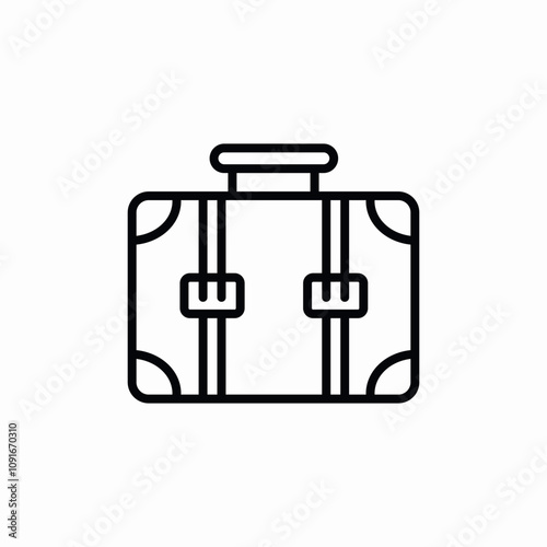 travel handbag icon sign vector