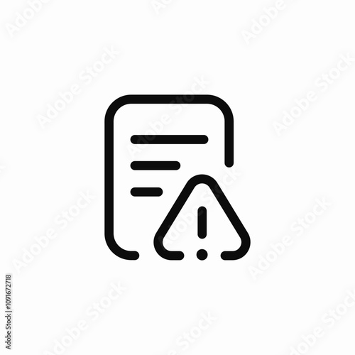 file warning exclamation mark icon sign vector