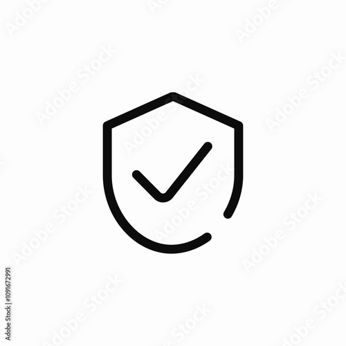 protection shield check mark icon sign vector